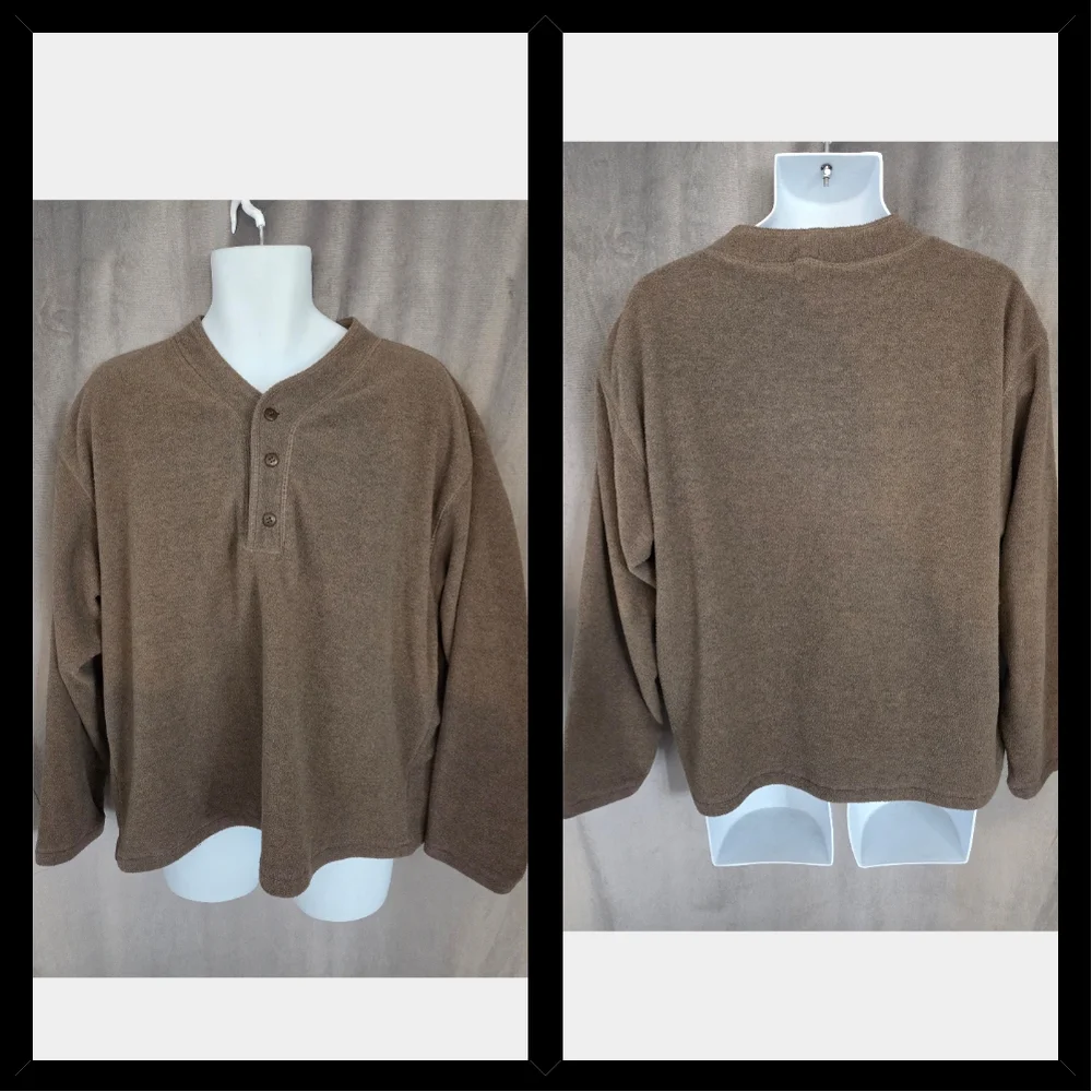 J. Crew Vintage Oversized Medium Brown Crewneck Sweater - Picture 1 of 2